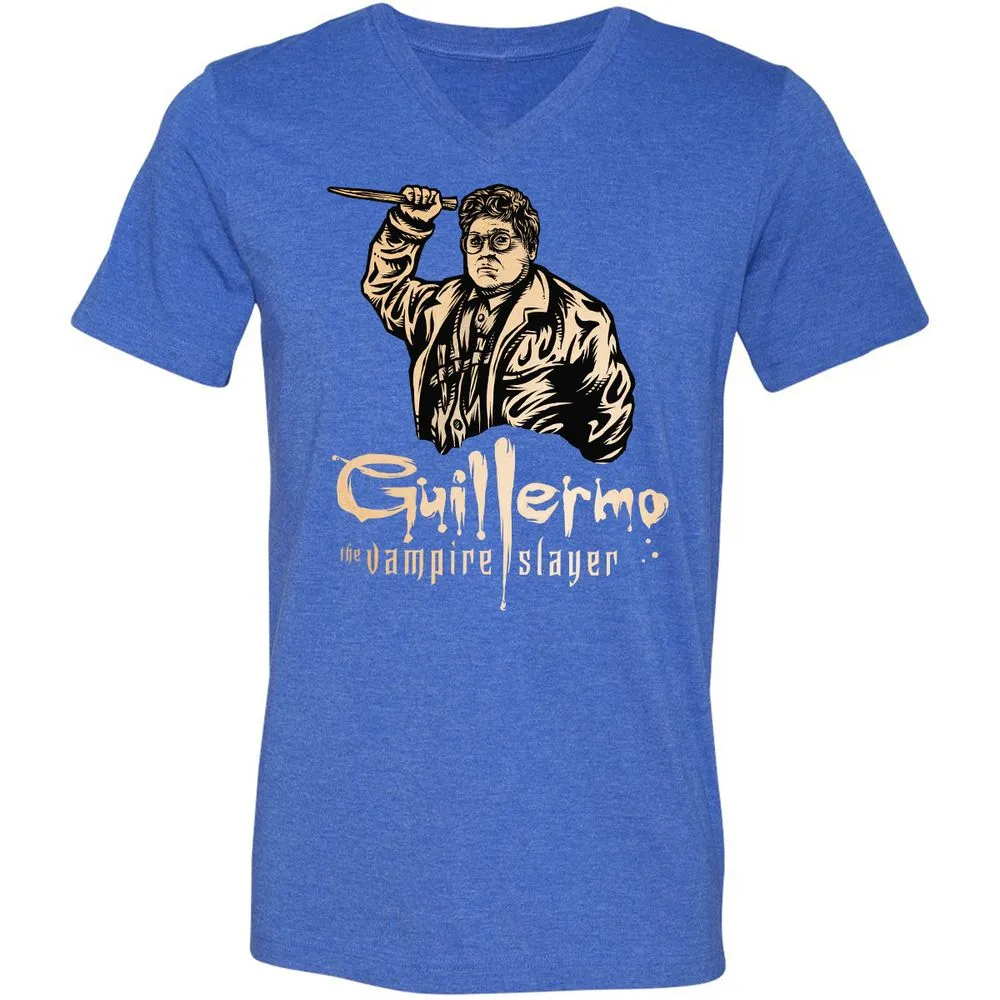 Unisex V-Neck T-Shirt - 8GD1ZBD8 - Heather True Royal - 14