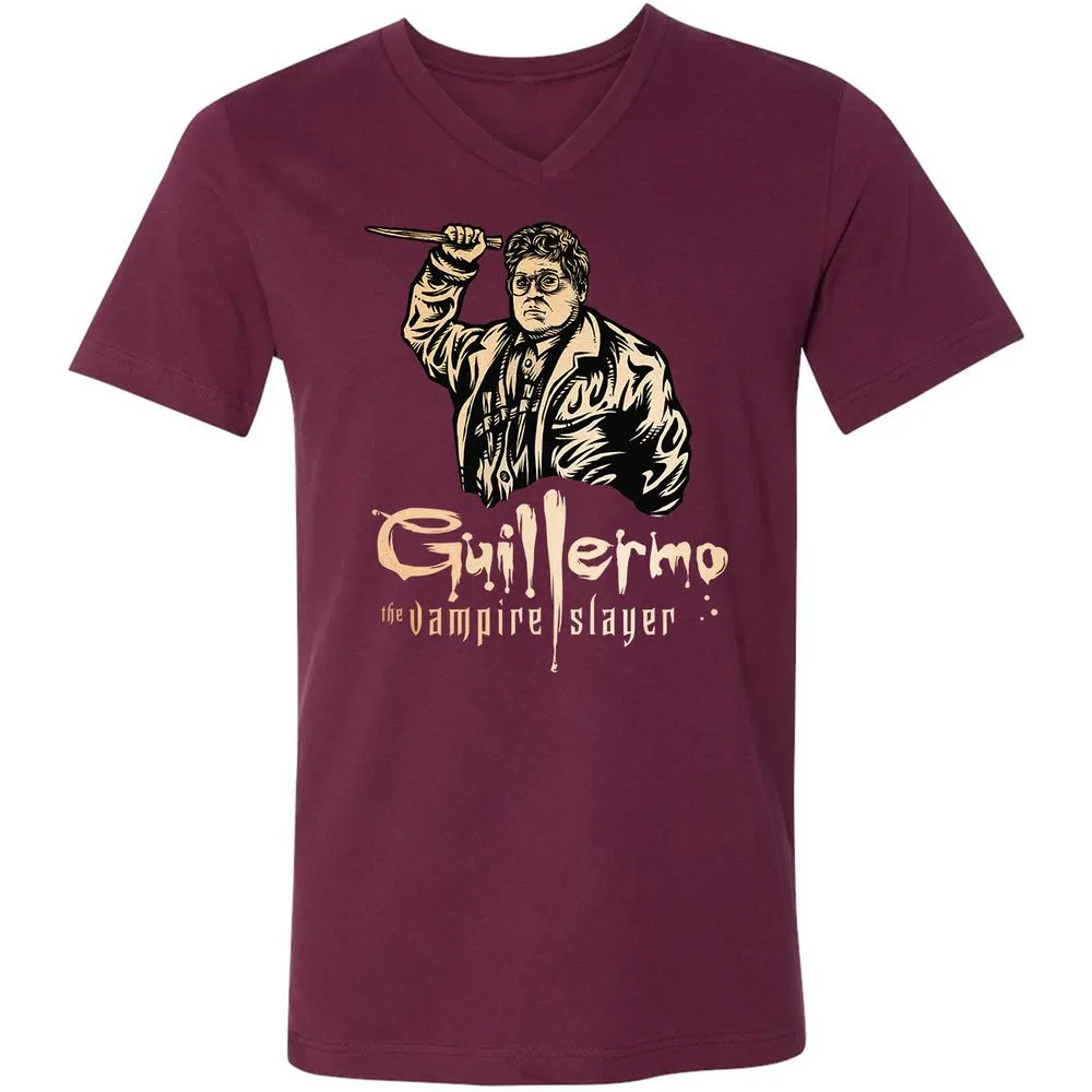 Unisex V-Neck T-Shirt - 8GD1ZBD8 - Maroon - 6