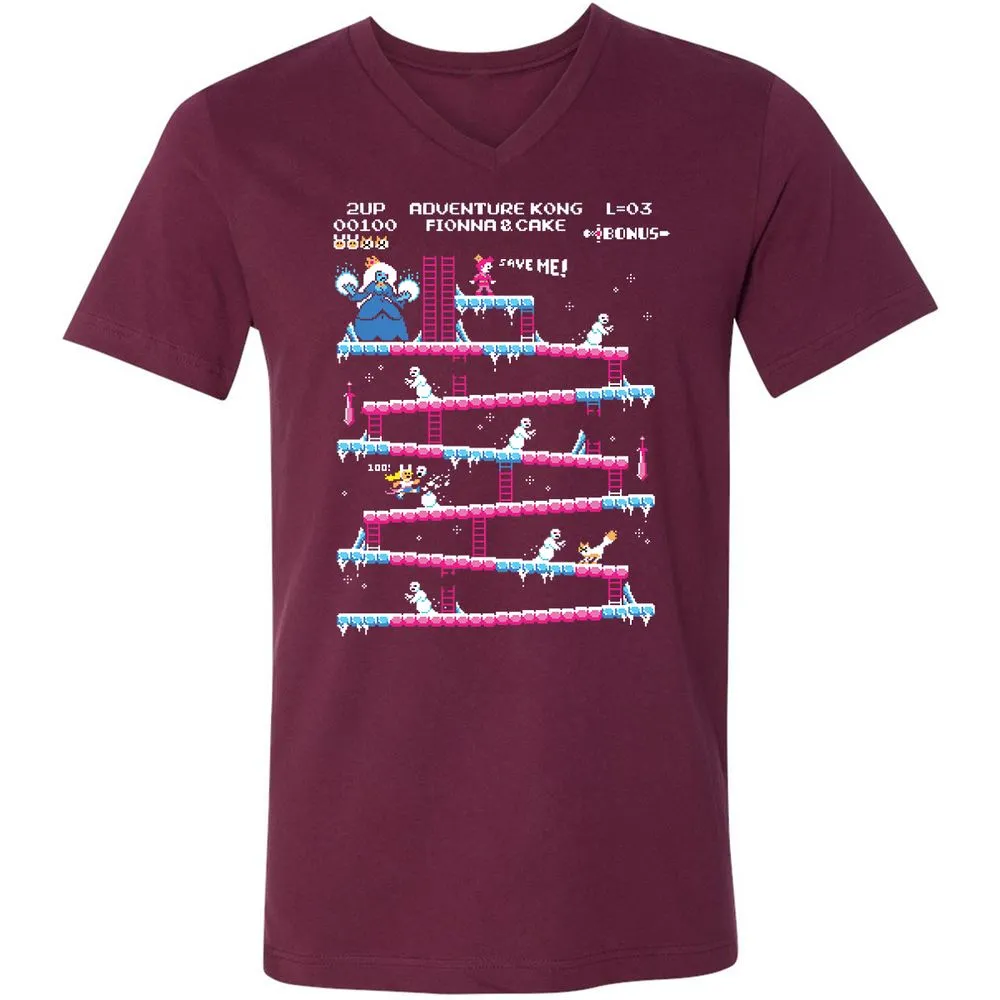 Unisex V-Neck T-Shirt - PYLA8H1V - Maroon - 6