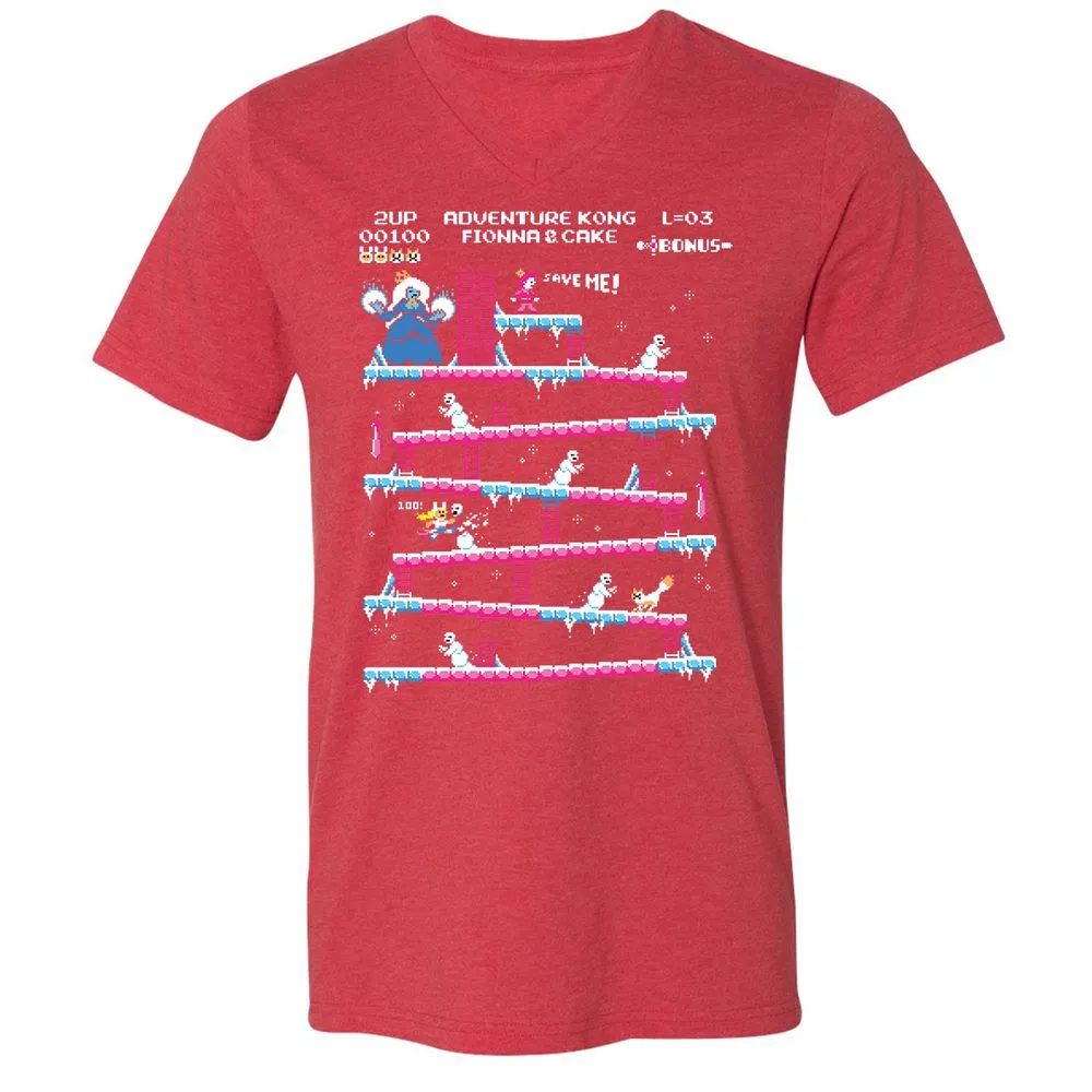 Unisex V-Neck T-Shirt - PYLA8H1V - Heather Red - 16