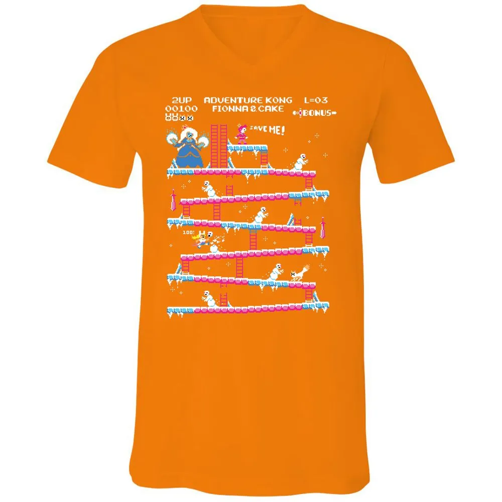 Unisex V-Neck T-Shirt - PYLA8H1V - Orange - 11