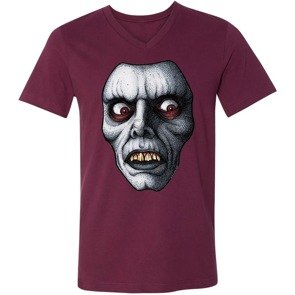 Unisex V-Neck T-Shirt - NY6AKWYW - Maroon - 6