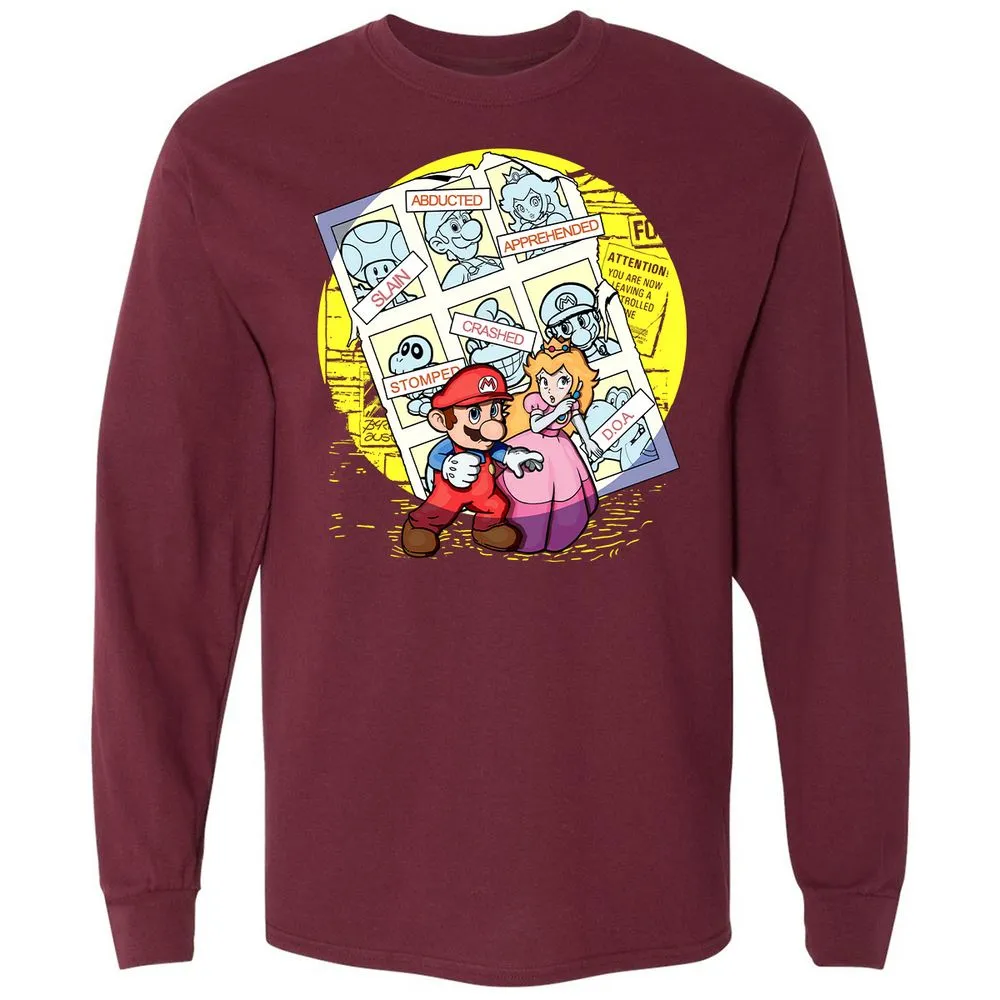 Long Sleeve T-Shirt - HP3GL6XE - Maroon - 11