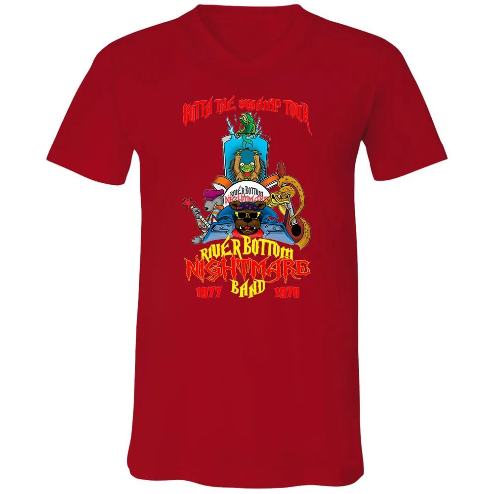 Unisex V-Neck T-Shirt - WKJ7B2PM - Red - 3
