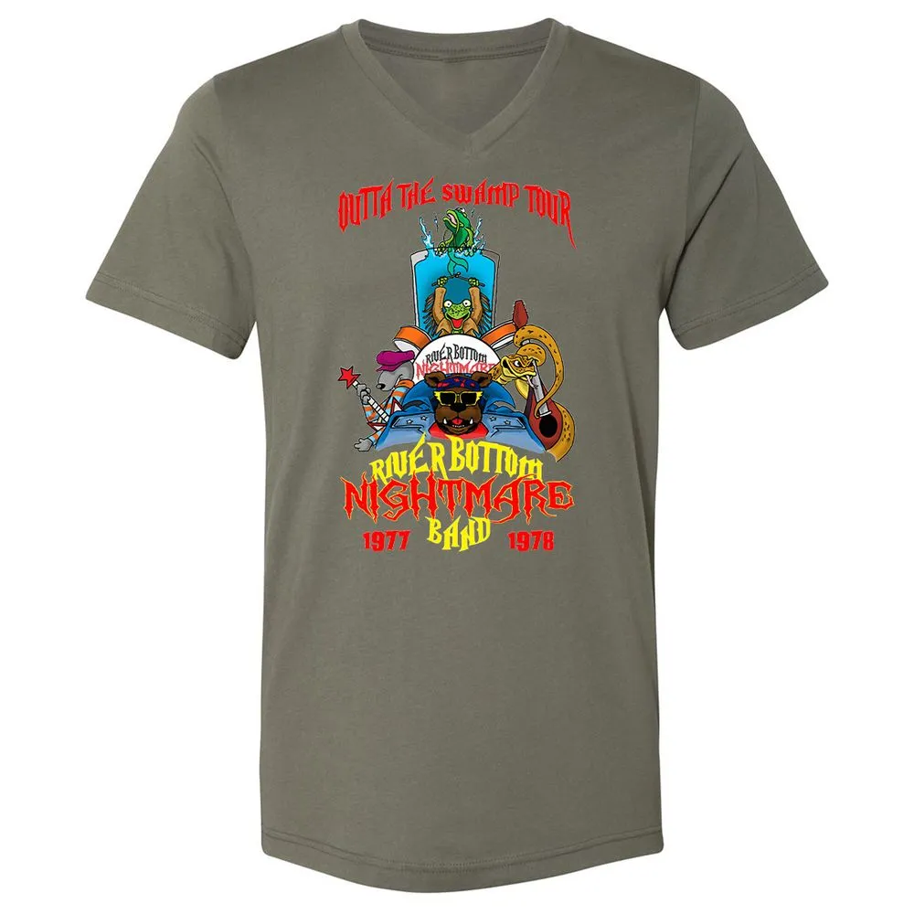 Unisex V-Neck T-Shirt - WKJ7B2PM - Military Green - 10