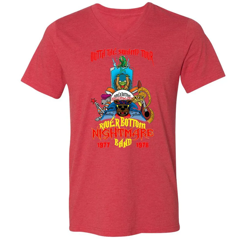 Unisex V-Neck T-Shirt - WKJ7B2PM - Heather Red - 16
