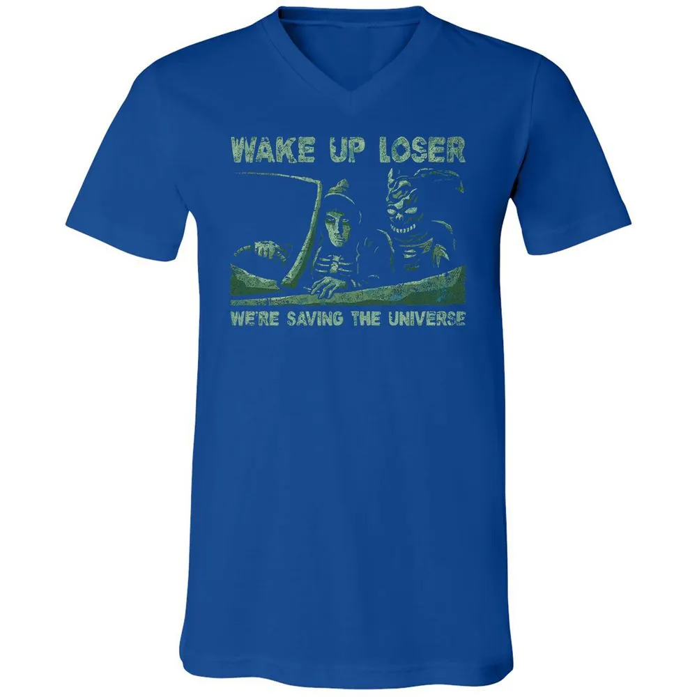 Unisex V-Neck T-Shirt - BUMP5UDE - True Royal - 4