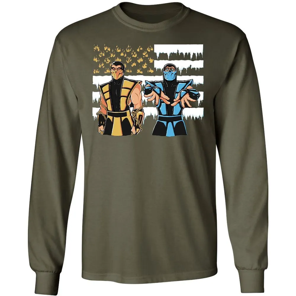 Long Sleeve T-Shirt - VQY32WPH - Military Green - 16