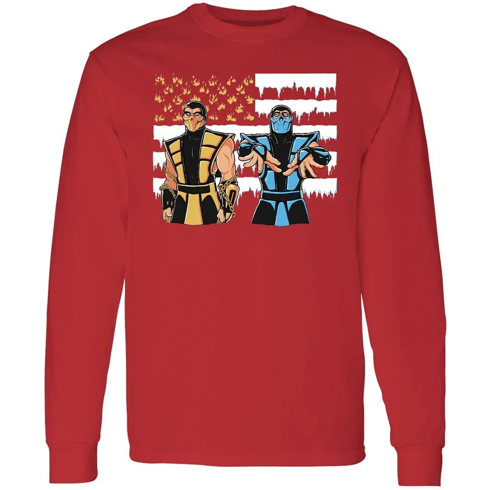 Long Sleeve T-Shirt - VQY32WPH - Red - 14