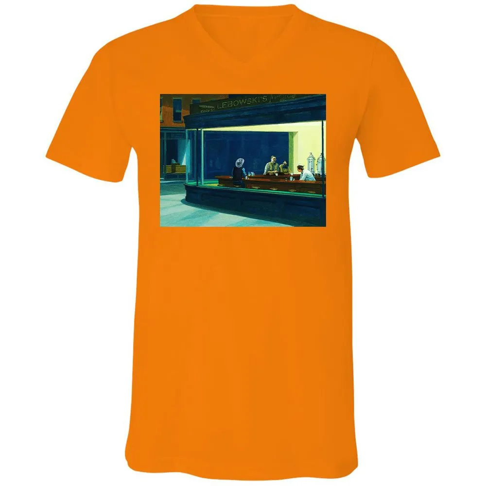 Unisex V-Neck T-Shirt - H44PJC6B - Orange - 11