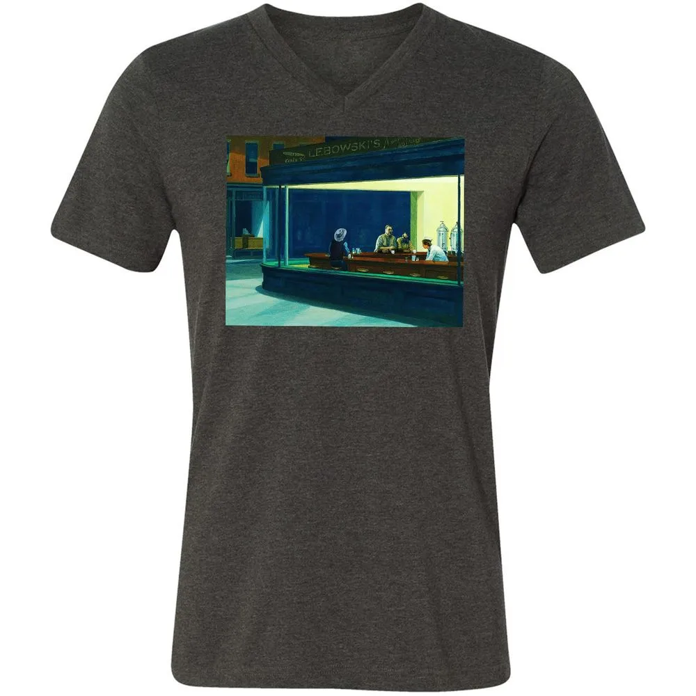 Unisex V-Neck T-Shirt - H44PJC6B - Dark Grey Heather - 8