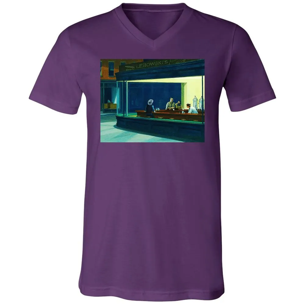 Unisex V-Neck T-Shirt - H44PJC6B - Team Purple - 9