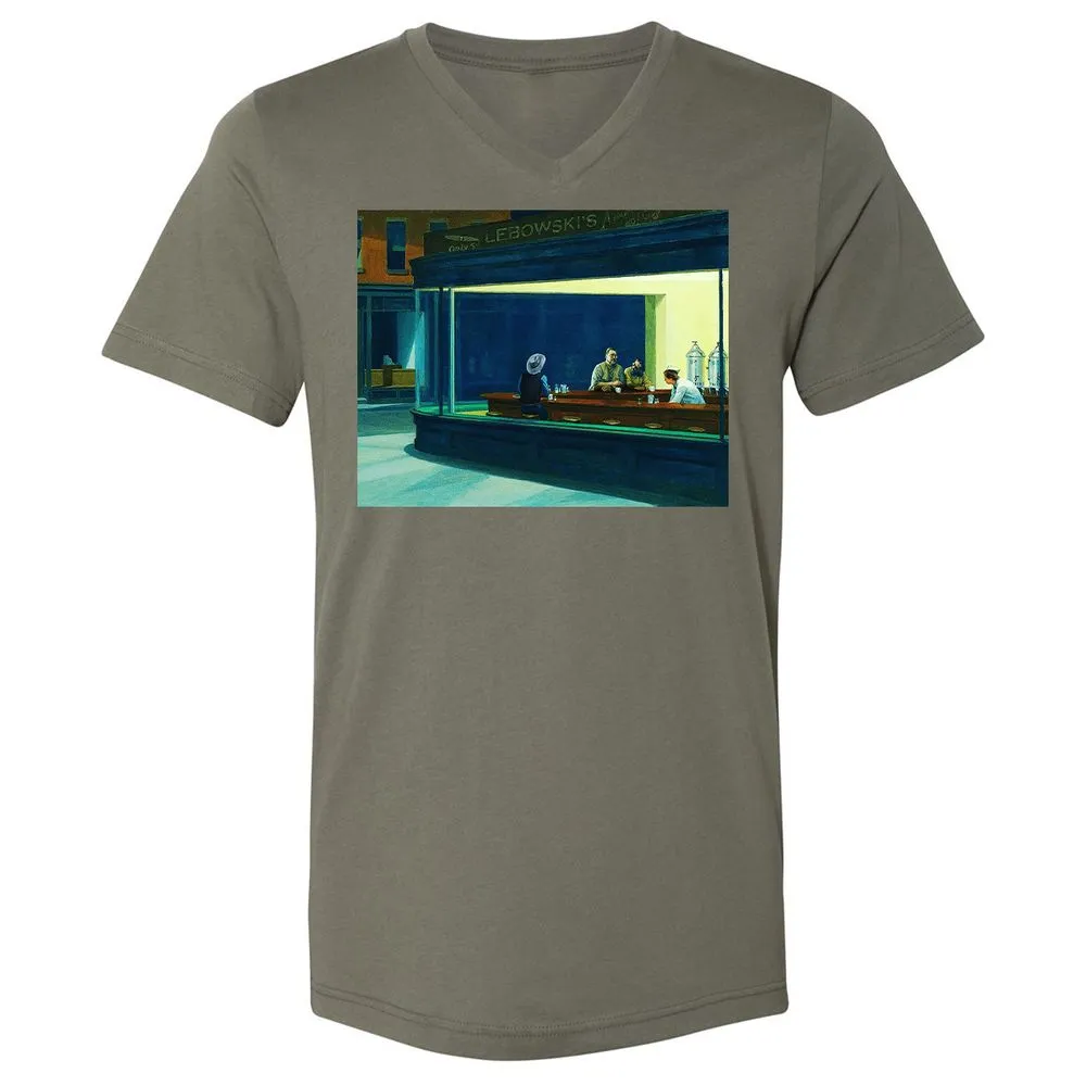 Unisex V-Neck T-Shirt - H44PJC6B - Military Green - 10
