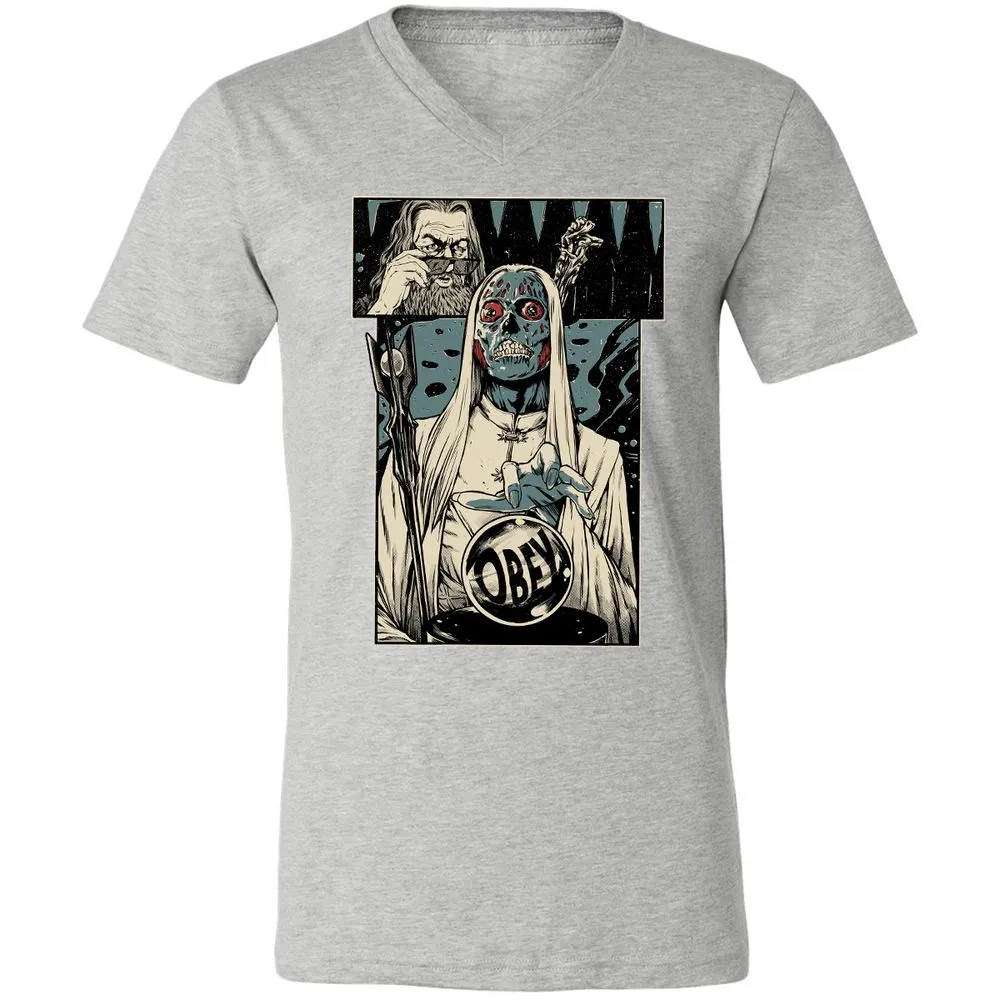 Unisex V-Neck T-Shirt - 51F7Z5GG - Athletic Heather - 7