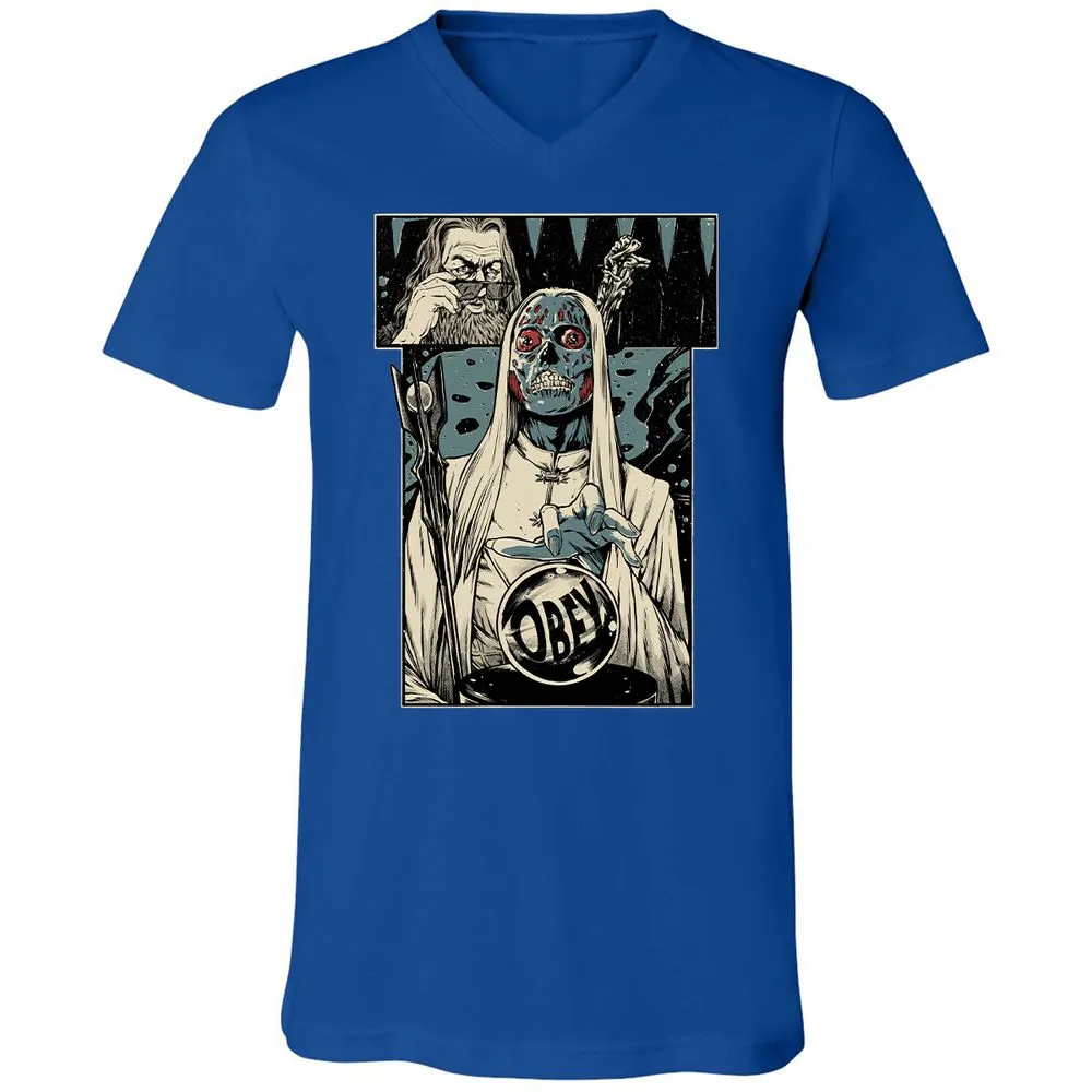 Unisex V-Neck T-Shirt - 51F7Z5GG - True Royal - 4
