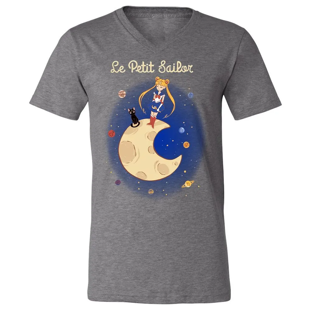 Unisex V-Neck T-Shirt - C3KZG9RF - Deep Heather - 13