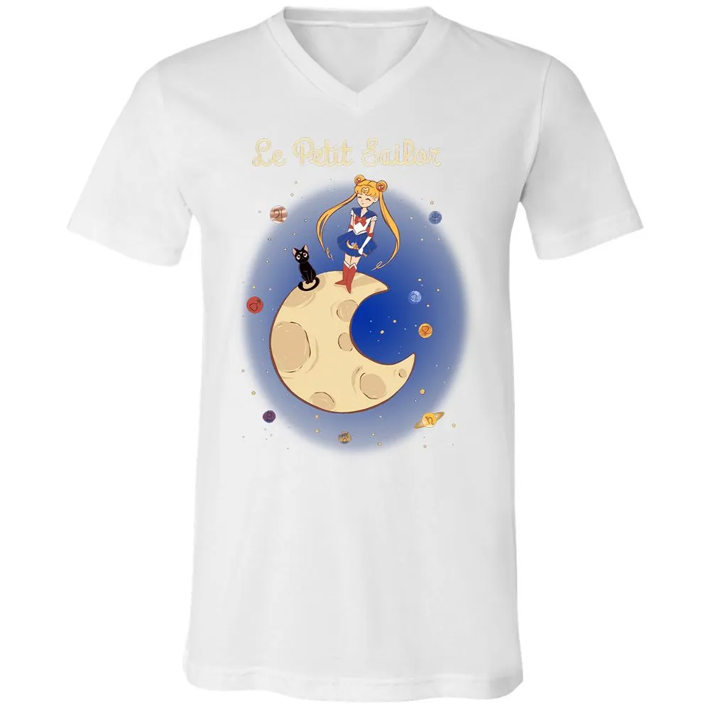 Unisex V-Neck T-Shirt - C3KZG9RF - White - 5