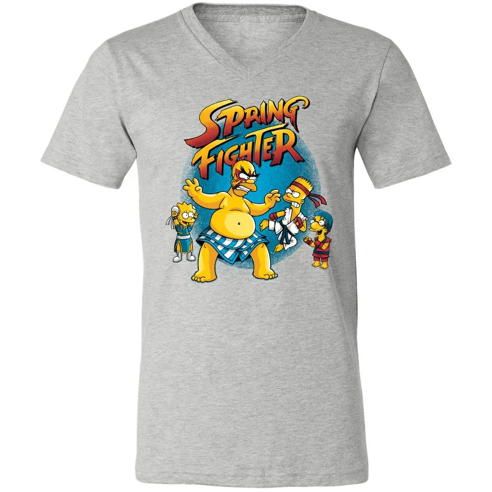 Unisex V-Neck T-Shirt - 7K9YBQ6Z - Athletic Heather - 7