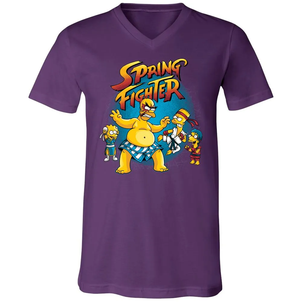 Unisex V-Neck T-Shirt - 7K9YBQ6Z - Team Purple - 9