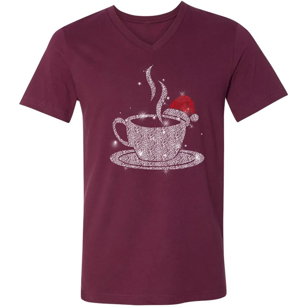 Unisex V-Neck T-Shirt - Y2JF5PGA - Maroon - 6