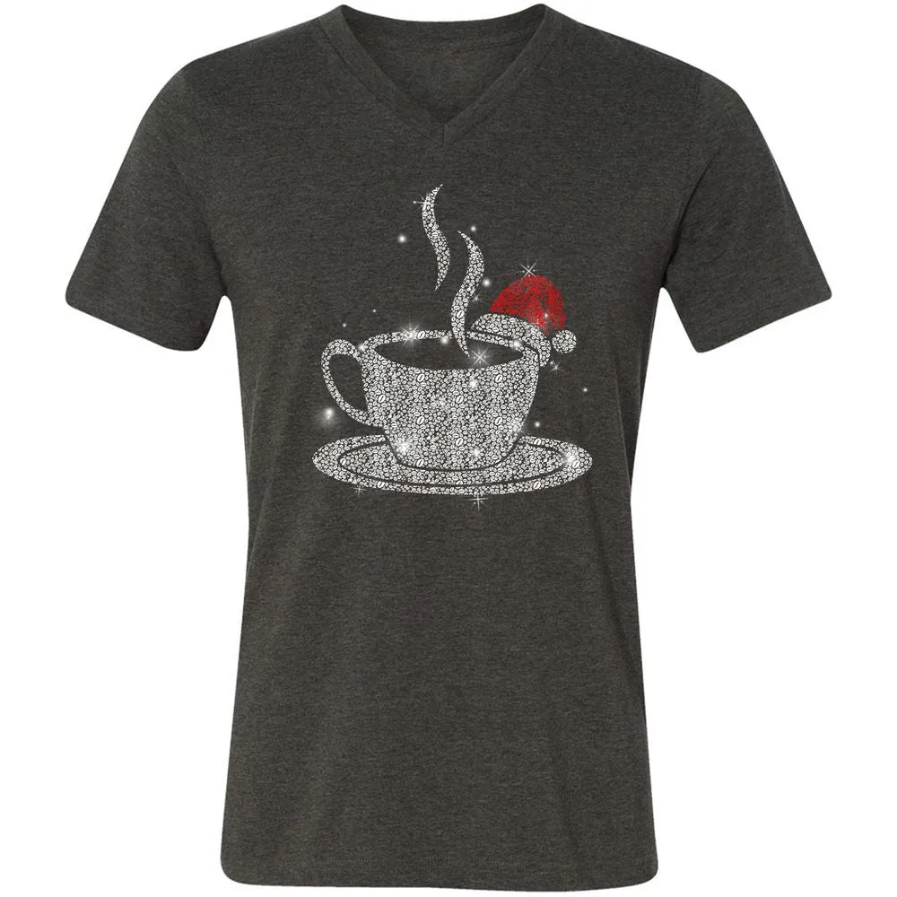 Unisex V-Neck T-Shirt - Y2JF5PGA - Dark Grey Heather - 8