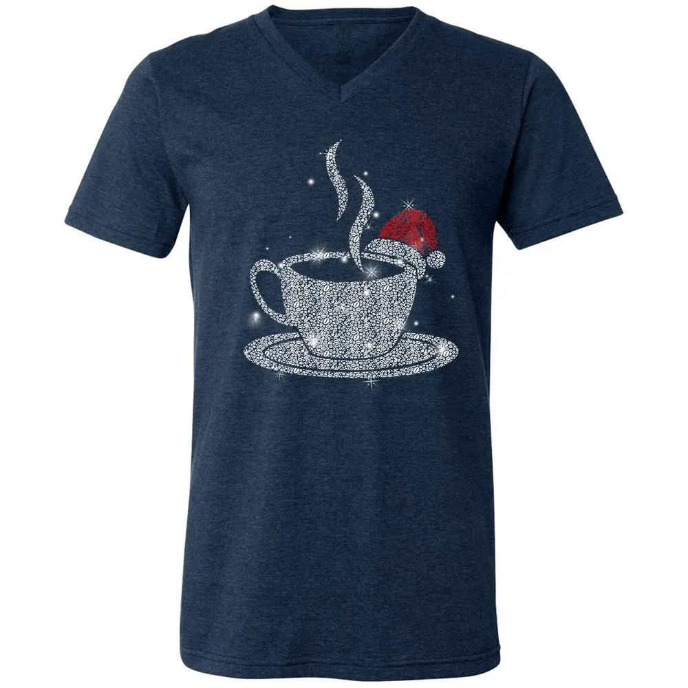 Unisex V-Neck T-Shirt - Y2JF5PGA - Heather Navy - 15
