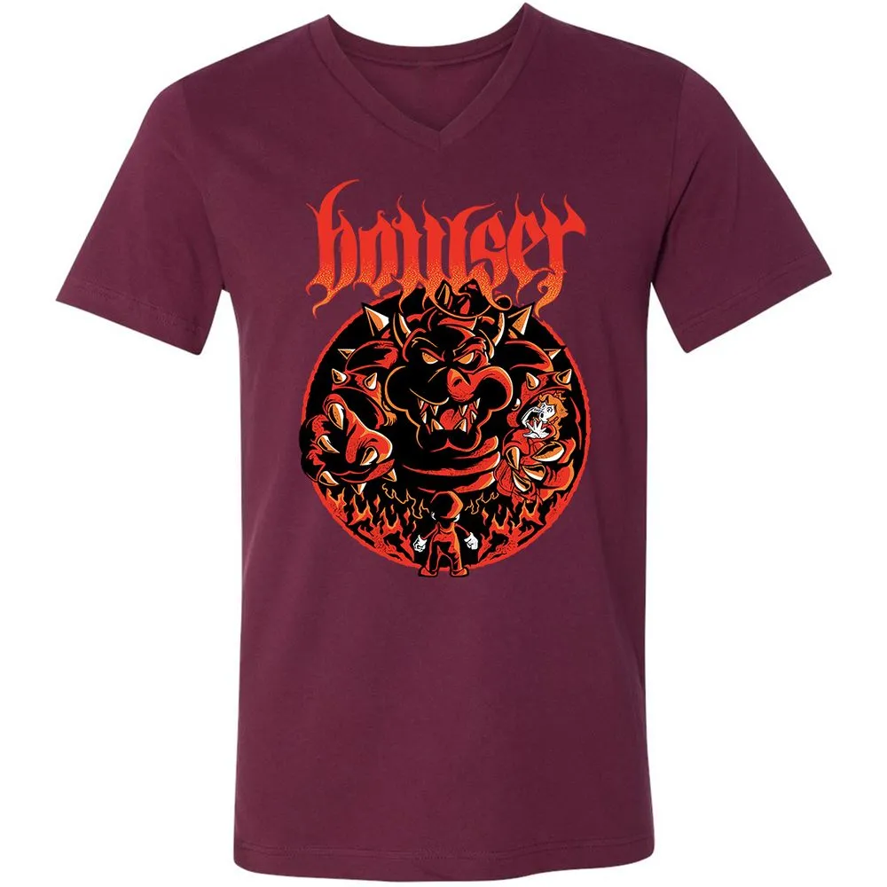 Unisex V-Neck T-Shirt - 1Z1VDBKM - Maroon - 6