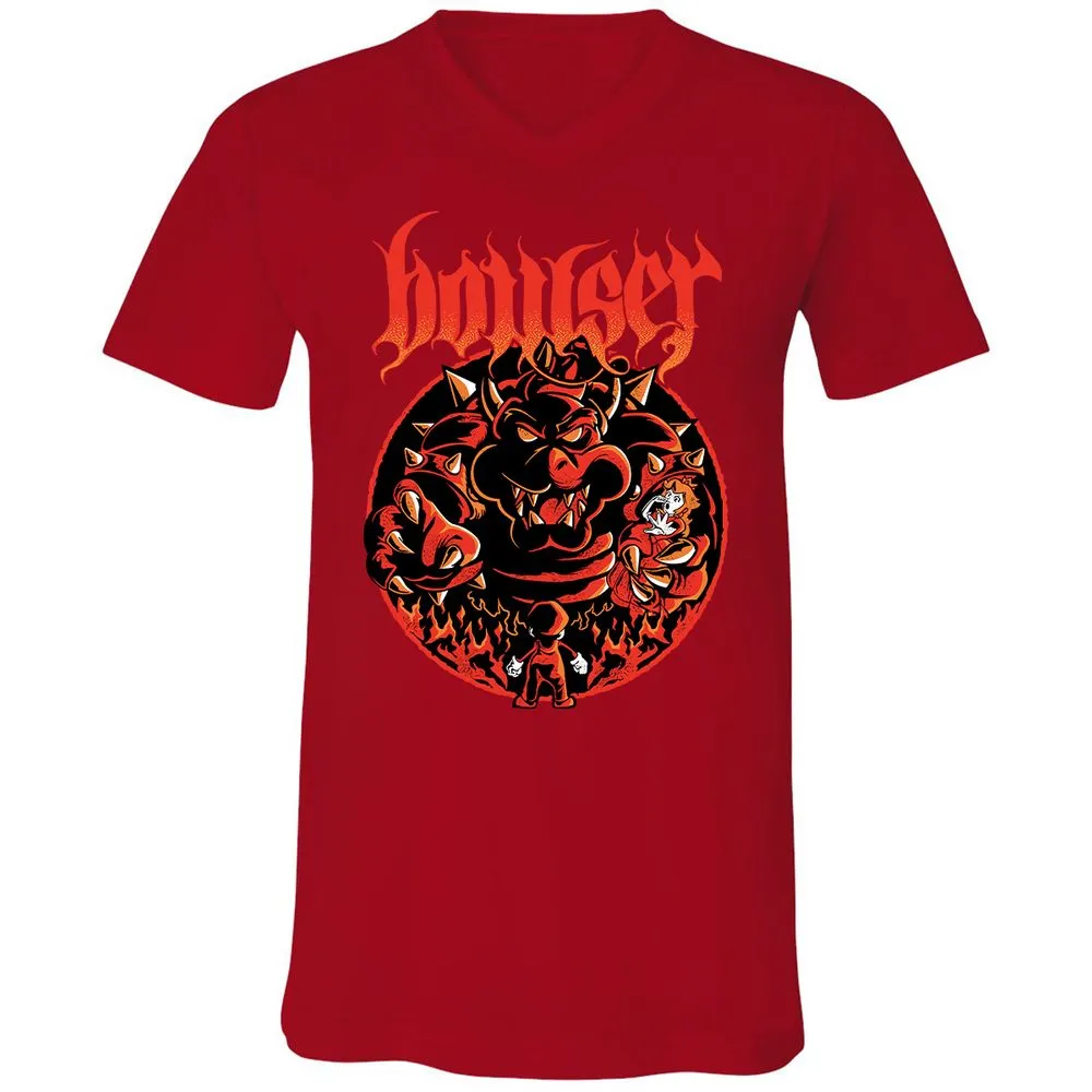 Unisex V-Neck T-Shirt - 1Z1VDBKM - Red - 3