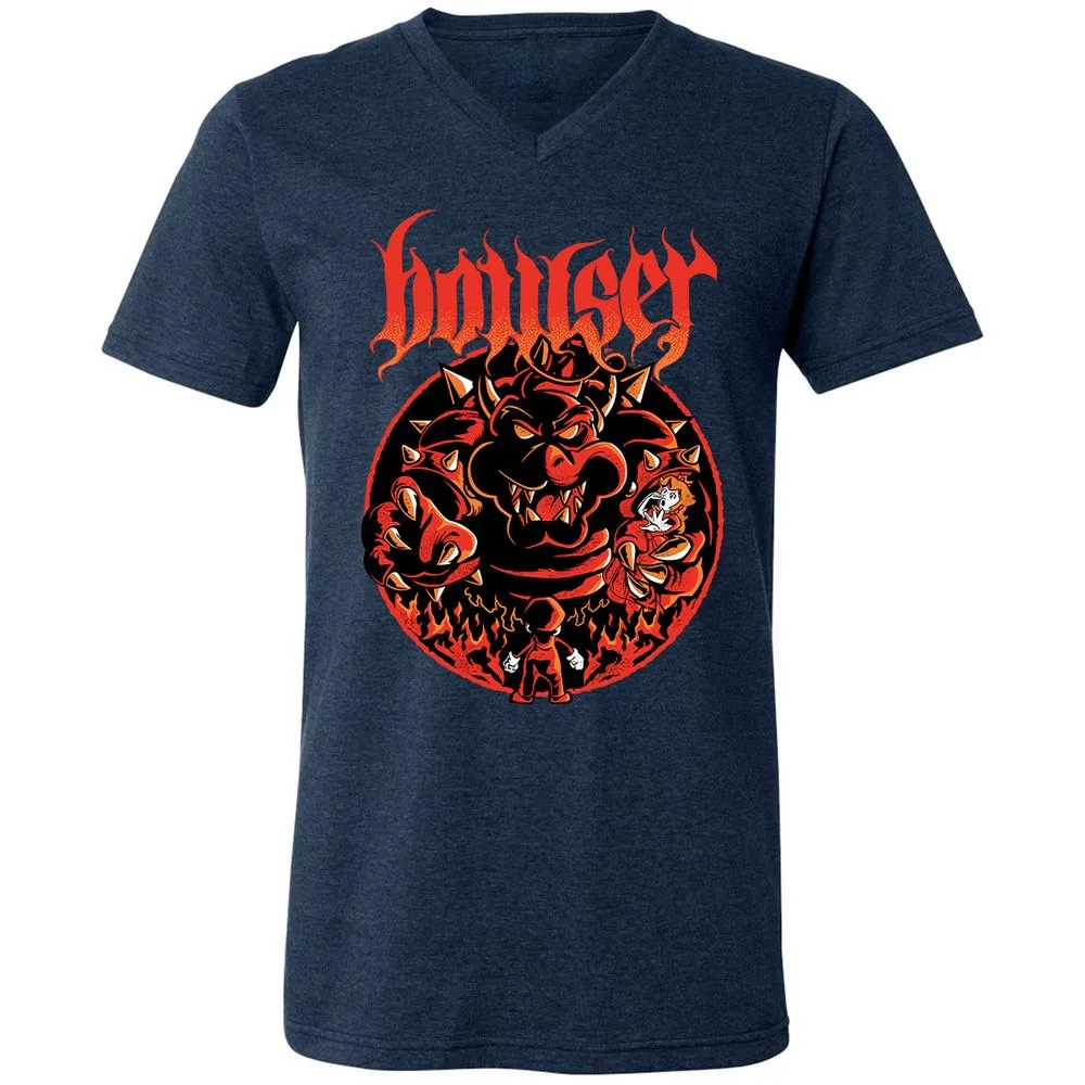 Unisex V-Neck T-Shirt - 1Z1VDBKM - Heather Navy - 15