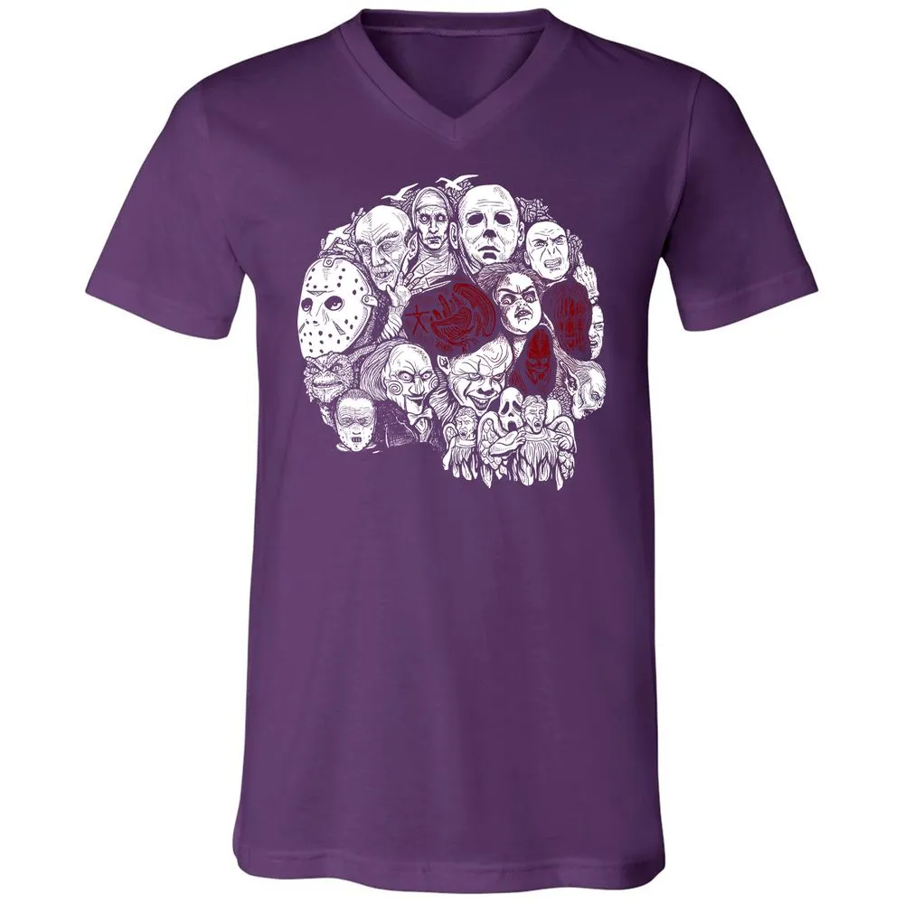 Unisex V-Neck T-Shirt - R8L5UHVT - Team Purple - 9