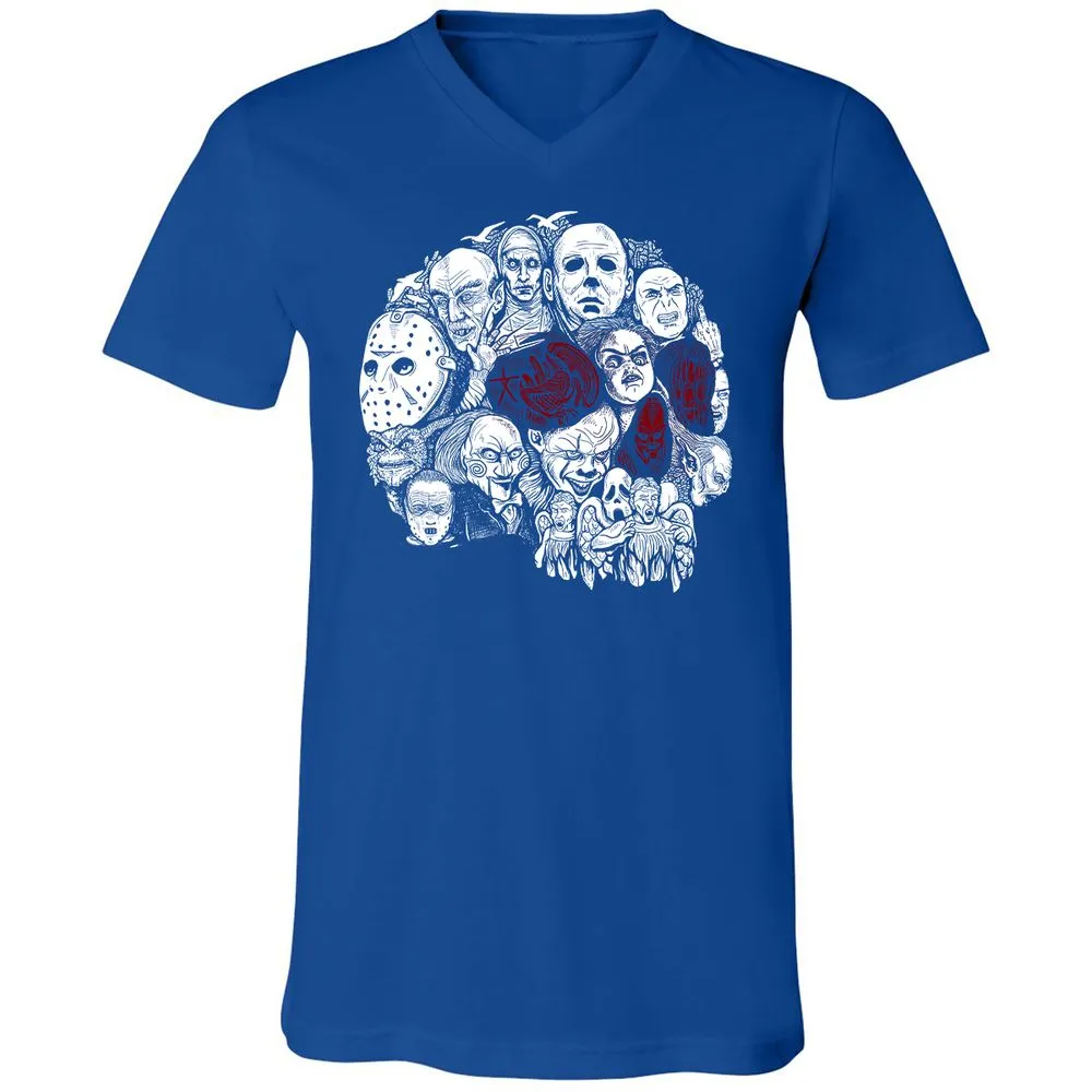 Unisex V-Neck T-Shirt - R8L5UHVT - True Royal - 4
