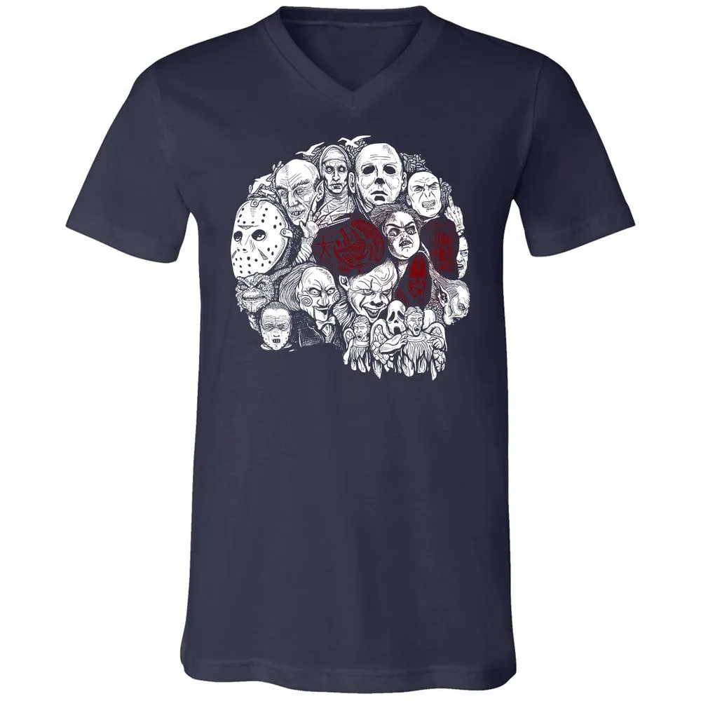 Unisex V-Neck T-Shirt - R8L5UHVT - Navy - 2