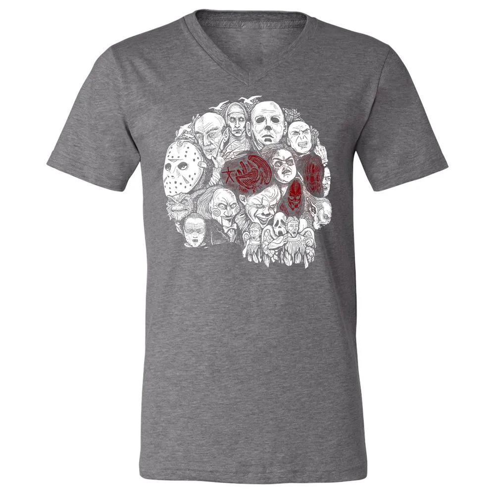 Unisex V-Neck T-Shirt - R8L5UHVT - Deep Heather - 13
