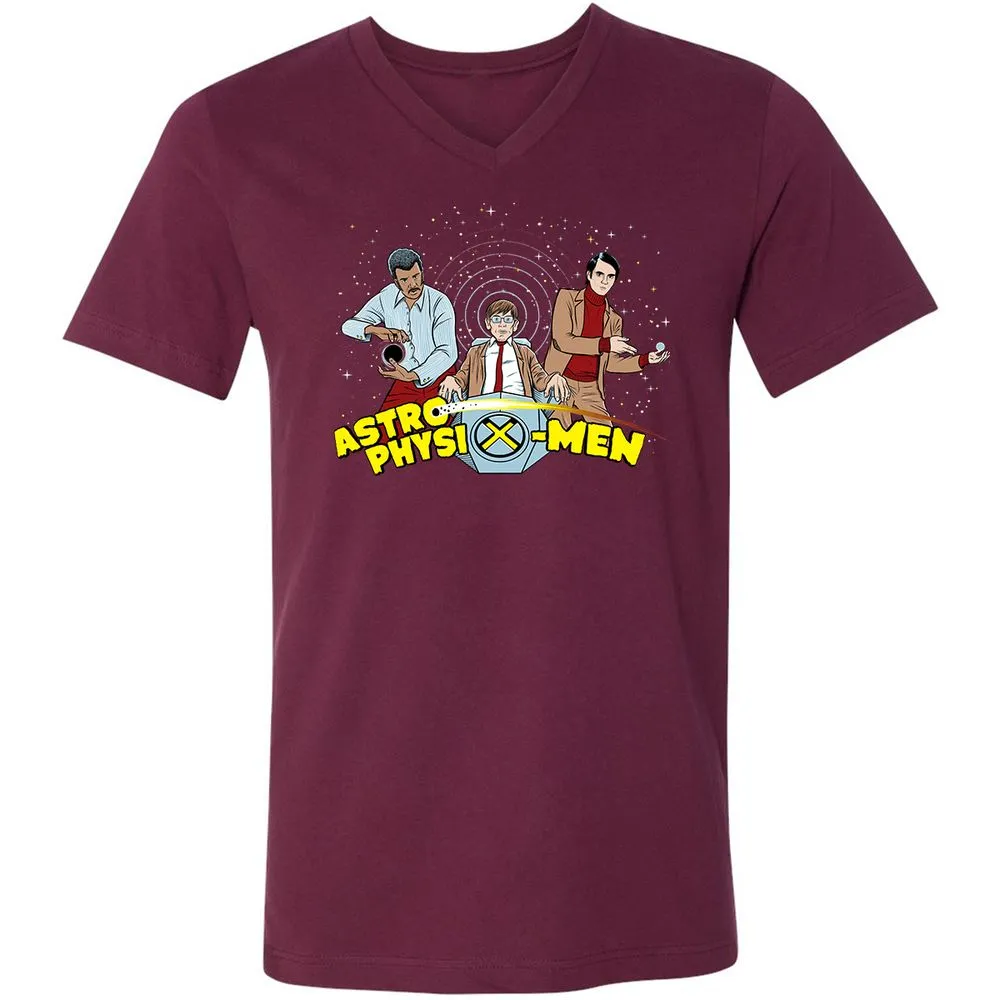 Unisex V-Neck T-Shirt - LW1P2QKU - Maroon - 6