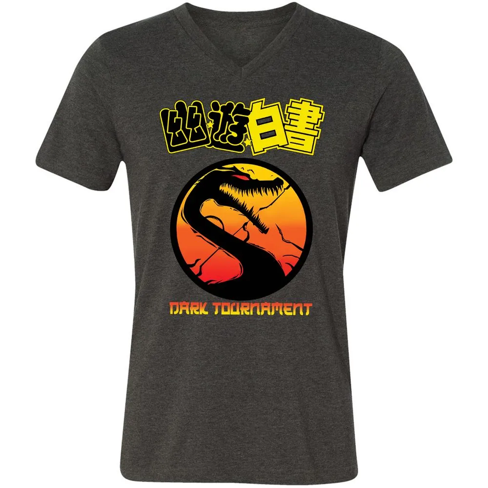 Unisex V-Neck T-Shirt - JKF6YFDC - Dark Grey Heather - 8