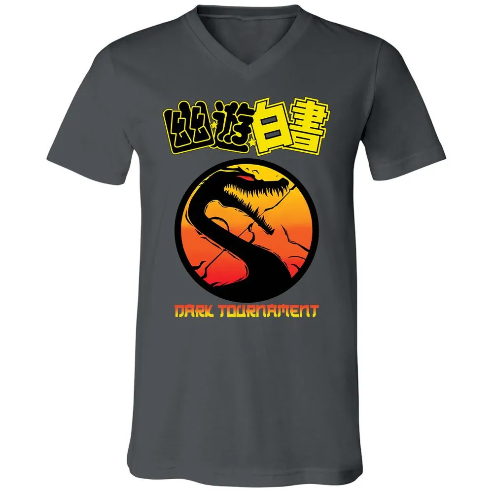 Unisex V-Neck T-Shirt - JKF6YFDC - Asphalt - 12