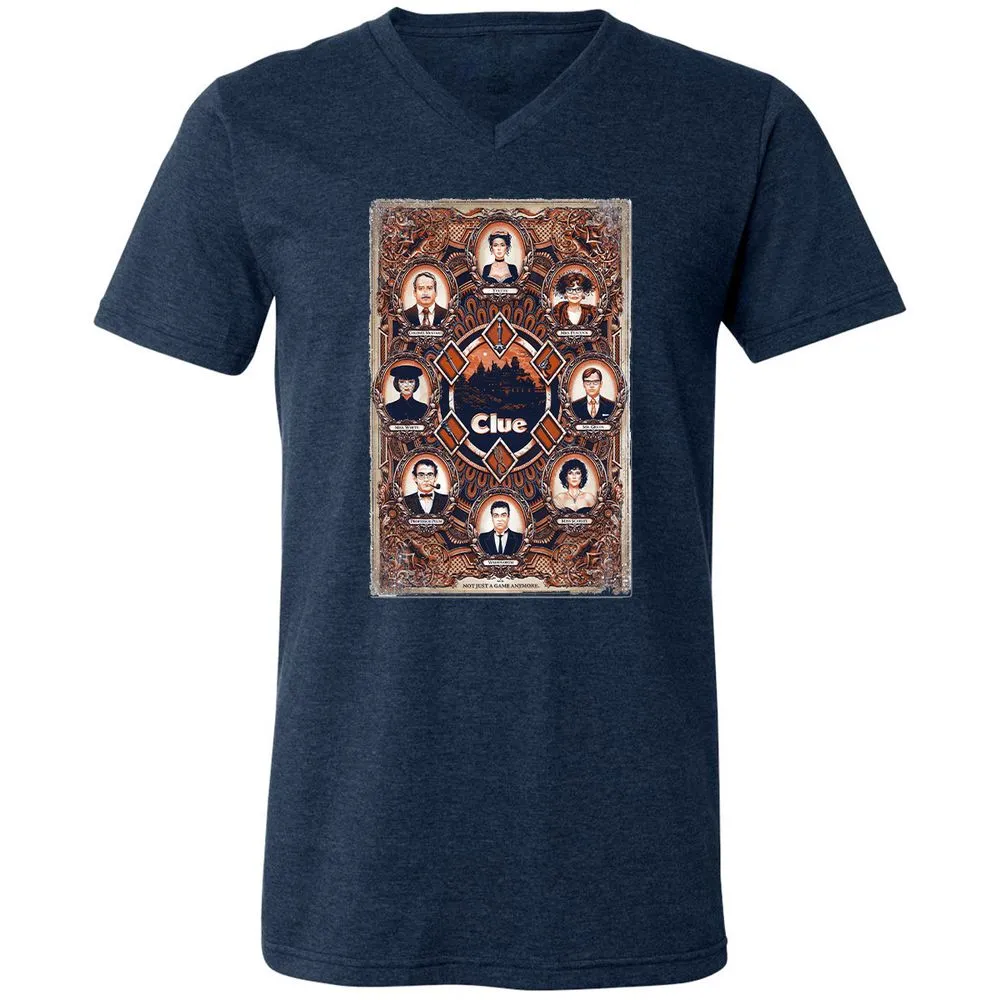 Unisex V-Neck T-Shirt - XBBCEW3E - Heather Navy - 15