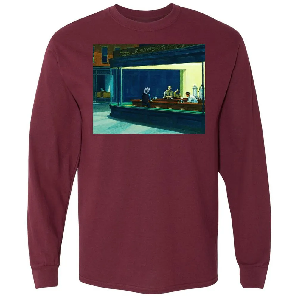 Long Sleeve T-Shirt - 2E4TDWS8 - Maroon - 11