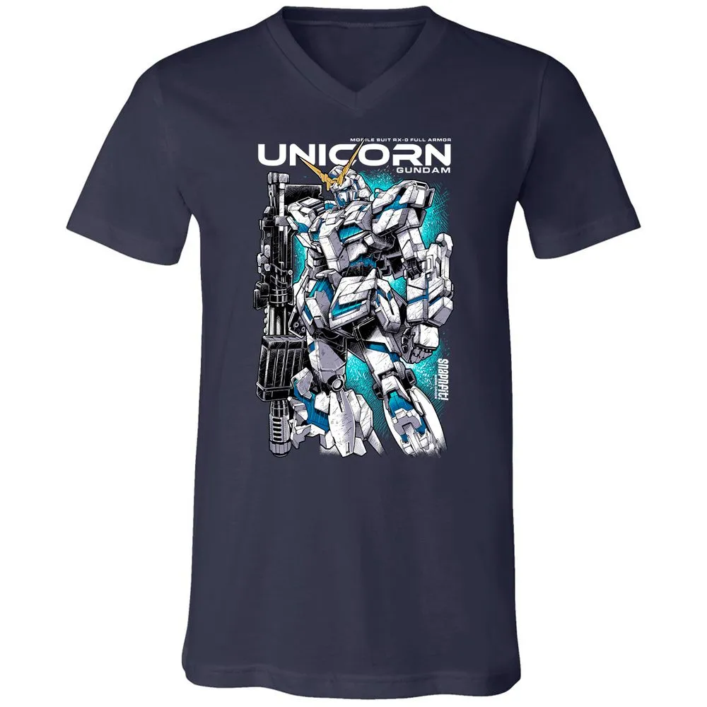 Unisex V-Neck T-Shirt - EEEMHEEJ - Navy - 2