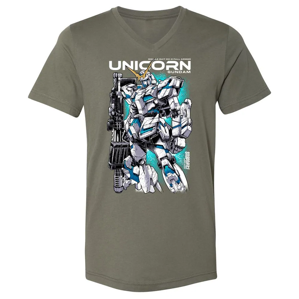 Unisex V-Neck T-Shirt - EEEMHEEJ - Military Green - 10