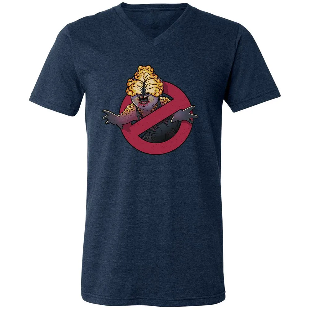 Unisex V-Neck T-Shirt - YRMTJ6NB - Heather Navy - 15