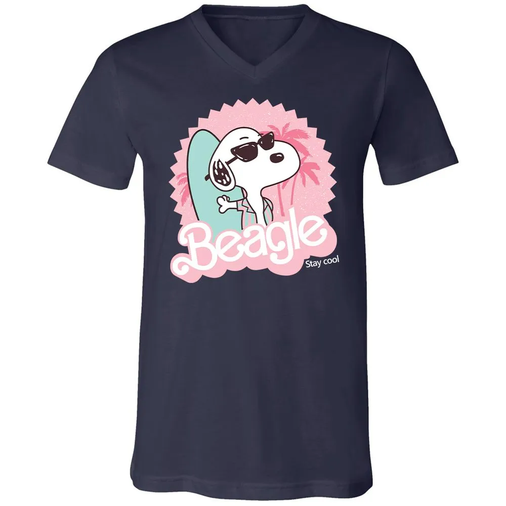 Unisex V-Neck T-Shirt - MP4NN8EC - Navy - 2