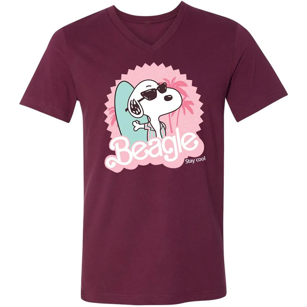 Unisex V-Neck T-Shirt - MP4NN8EC - Maroon - 6