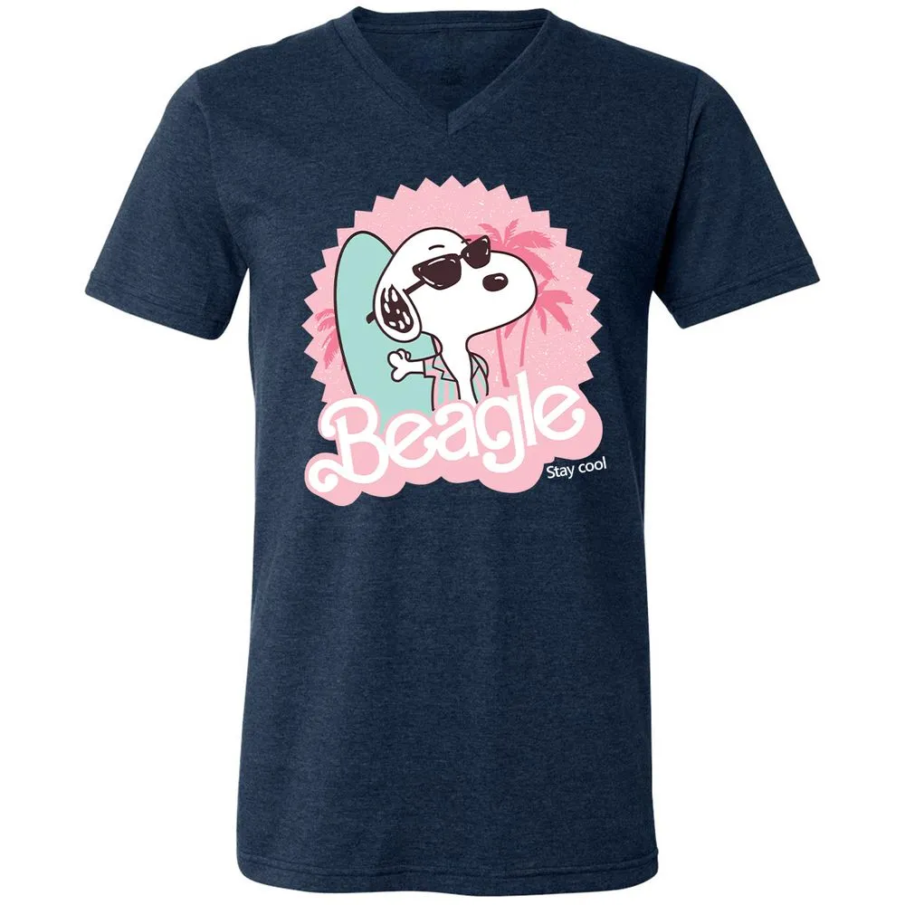 Unisex V-Neck T-Shirt - MP4NN8EC - Heather Navy - 15