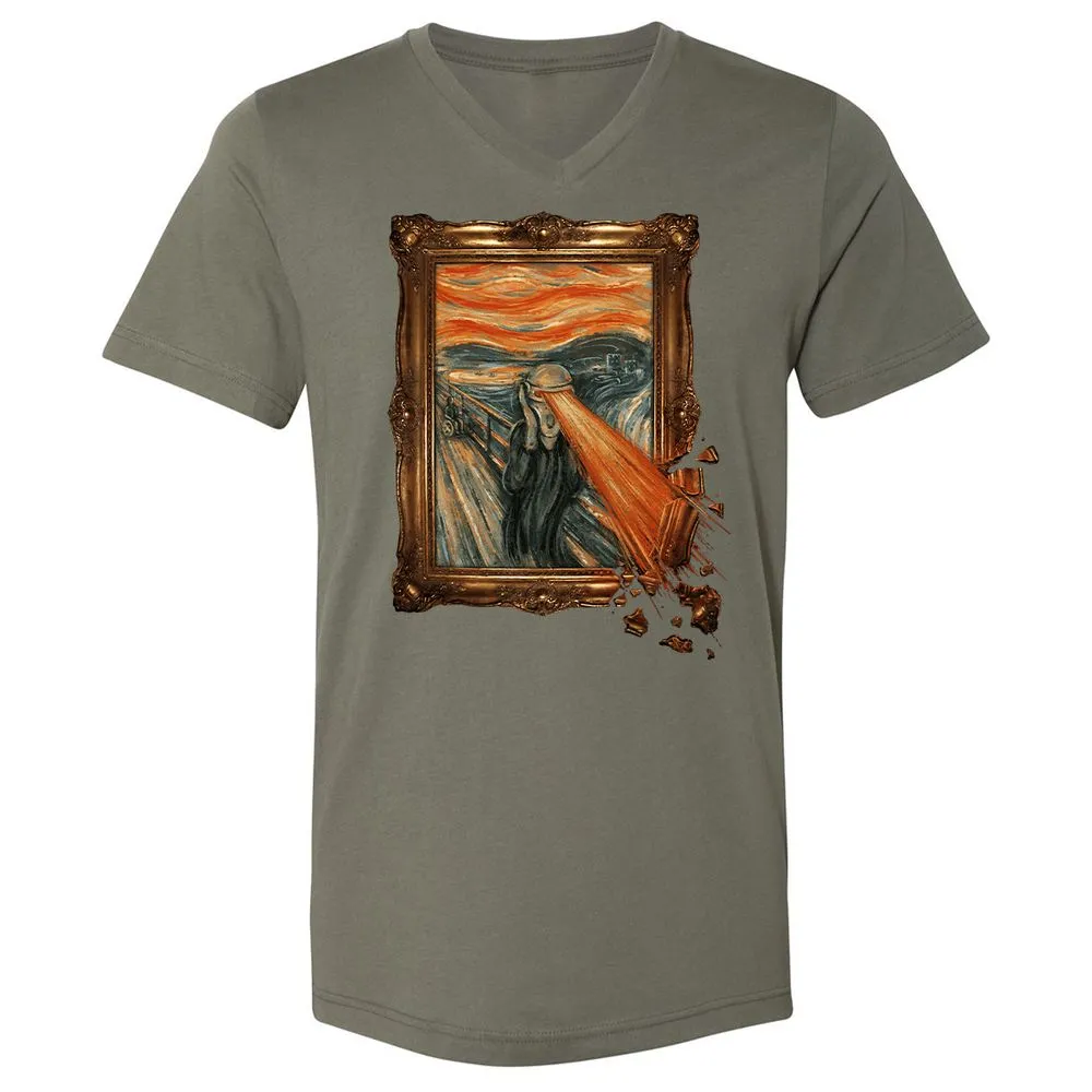 Unisex V-Neck T-Shirt - T6C52GF8 - Military Green - 10