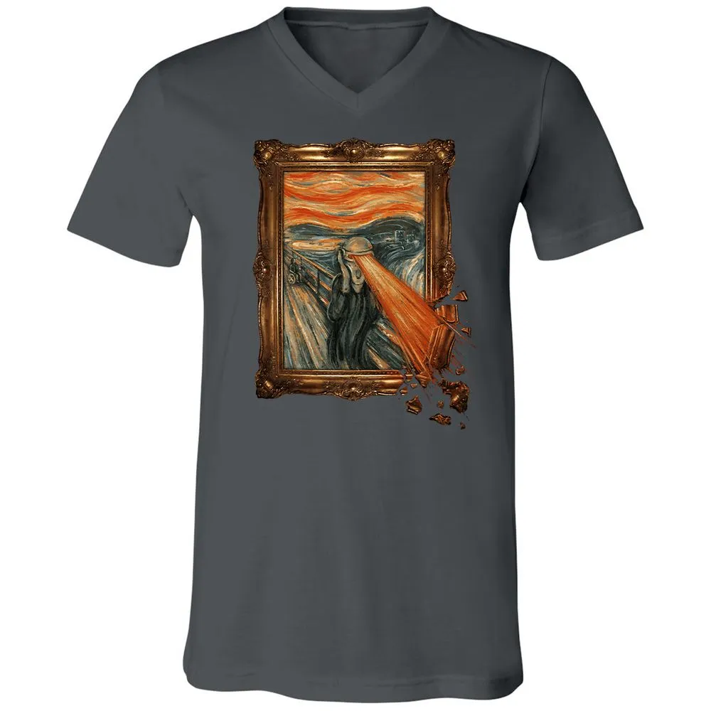 Unisex V-Neck T-Shirt - T6C52GF8 - Asphalt - 12