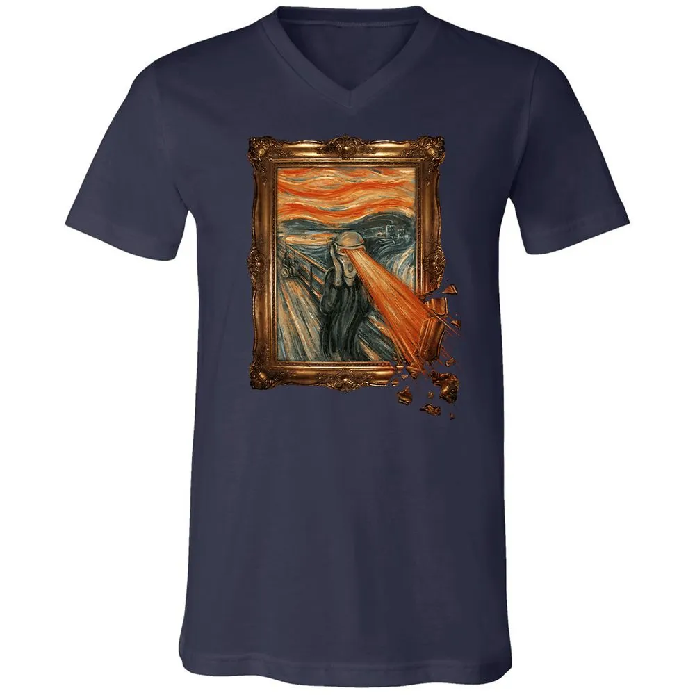 Unisex V-Neck T-Shirt - T6C52GF8 - Navy - 2