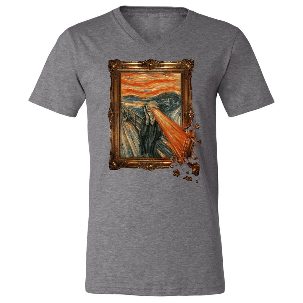 Unisex V-Neck T-Shirt - T6C52GF8 - Deep Heather - 13