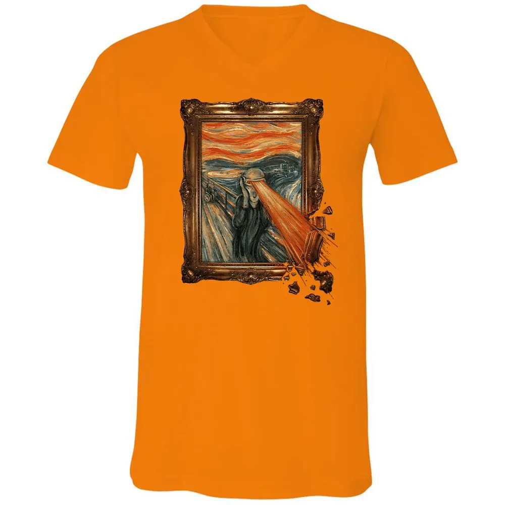 Unisex V-Neck T-Shirt - T6C52GF8 - Orange - 11