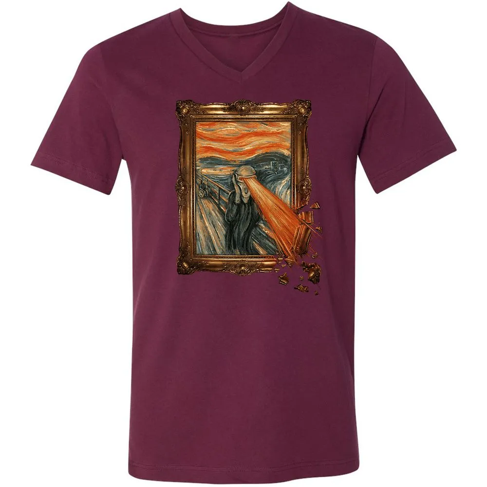 Unisex V-Neck T-Shirt - T6C52GF8 - Maroon - 6